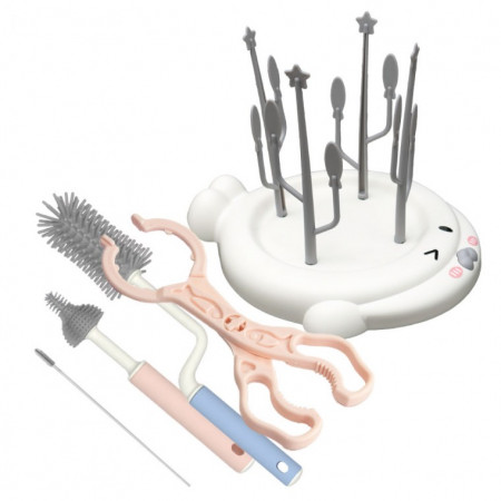 디프 젖병 건조대 집게 세트(세척솔 포함)