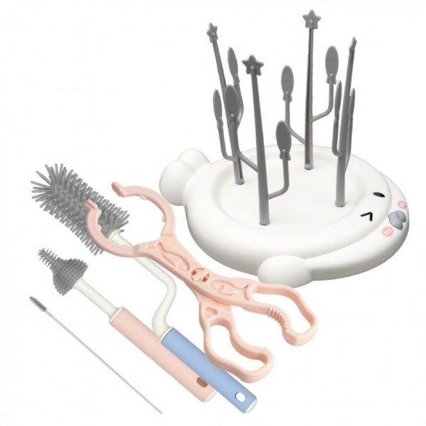 디프 젖병 건조대 집게 세트(세척솔 포함)